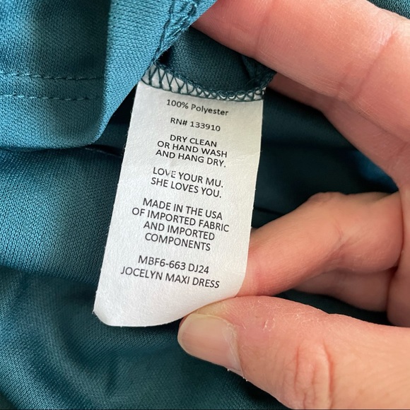 Show Me Your MuMu NWOT Jocelyn Maxi Dress Deep Jade M - Picture 7 of 8